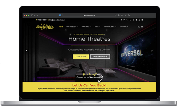 Acoustiblok UK Website Design